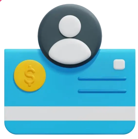 3D icon of a user profile
